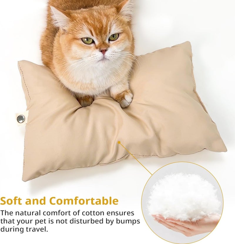 ONECUTE Dog Pillow - Soft Neck Pillow for Dogs, Washable Dog Pillow for Better Sleep, Reduces Anxiety, Gift for Small Dogs and Cats(Beige) - Image 2